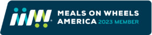 Logo badge showing Membership in 2023 Meals on Wheels program