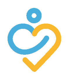 graphic that looks like a stick person and a heart at the same time