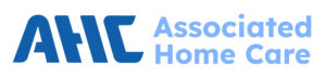 Associated Home Care logo in blue with the letters AHC in front of the name in darker blue